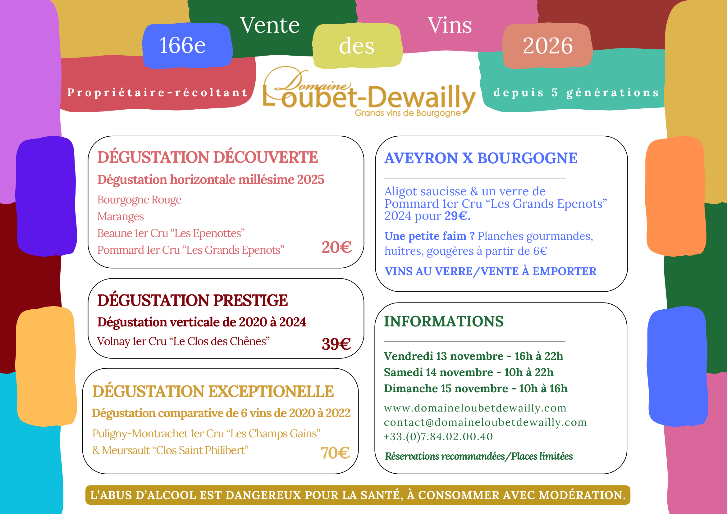 Descriptif de la vente des vins 2026